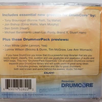 New in Sealed Jewel Case DrumCore DrummerPack Essentials Drum Core Groove Loop Sample CD / Sound CD image 2