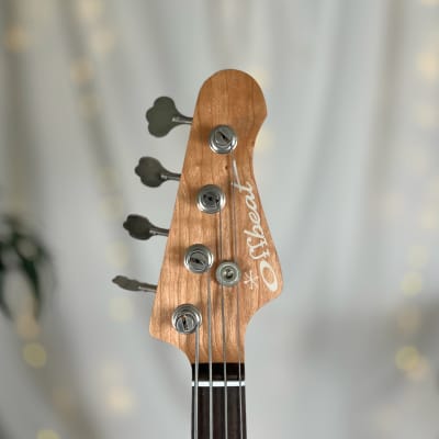 Offbeat Guitars "Roxie" 30" Short Scale Bass in Salted Caramel on Pine, EMG Geezer Butler P Pickup, Gotoh Hardware image 6