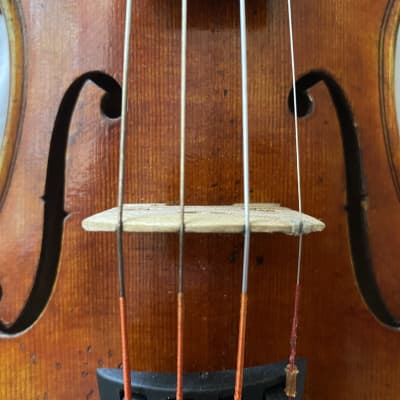 Hiroshi Kono 1/2 size  new Japanese violin, one piece back image 4