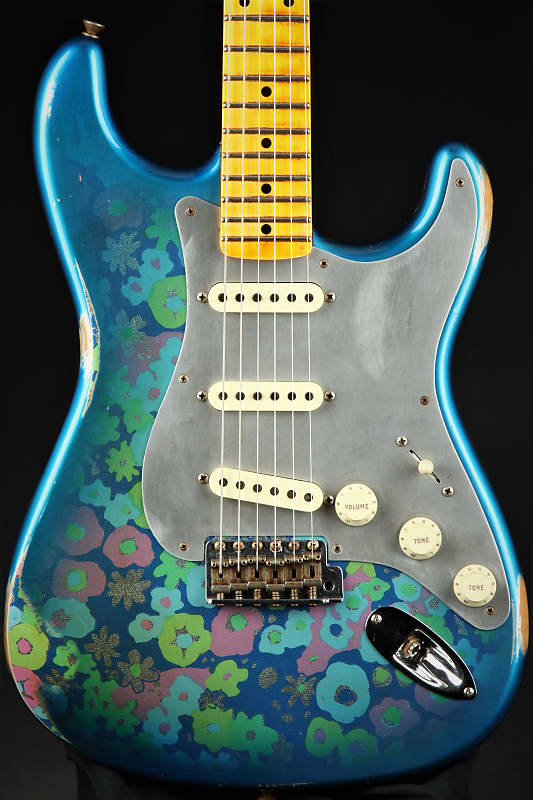 Fender Custom Shop Limited Edition El Diablo Strat Relic - Aged Blue Flower image 1