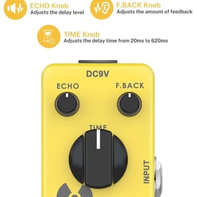 Yellow Fall Analog Delay Guitar Effect Pedal image 4