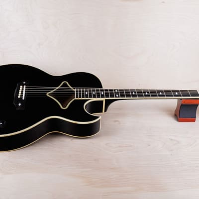 B.C. Rich RAEG2 Acoustic Electric Guitar 1983 Black Made in Japan MIJ w/ Hard Case image 4