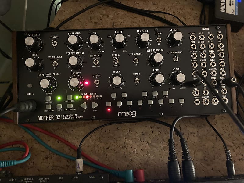 Moog Mother-32 Tabletop / Eurorack Semi-Modular Synthesizer 2015 - Present - Black image 1