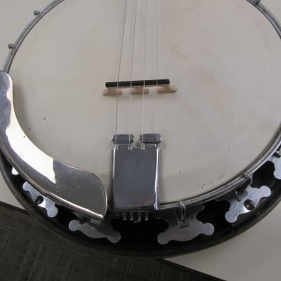 Vintage George Houghton Melody Jo 4 String Tenor Banjo With Original Chipboard Case image 5