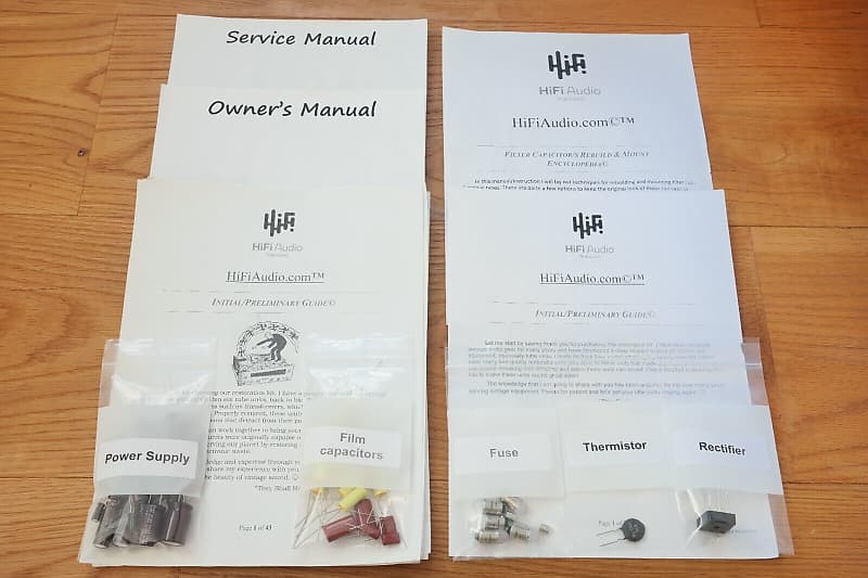 Fisher x202 restoration kit filter capacitor repair rebuild fix  			