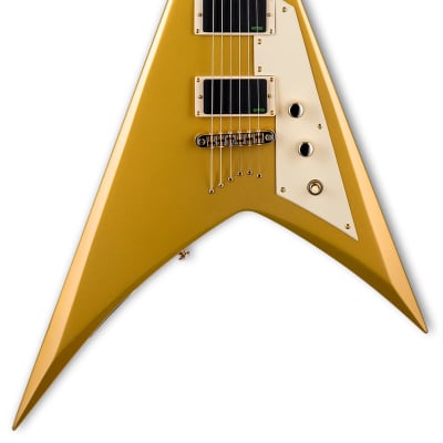 Mint ESP LTD KH-V Kirk Hammett Signature Electric Guitar Metallic Gold