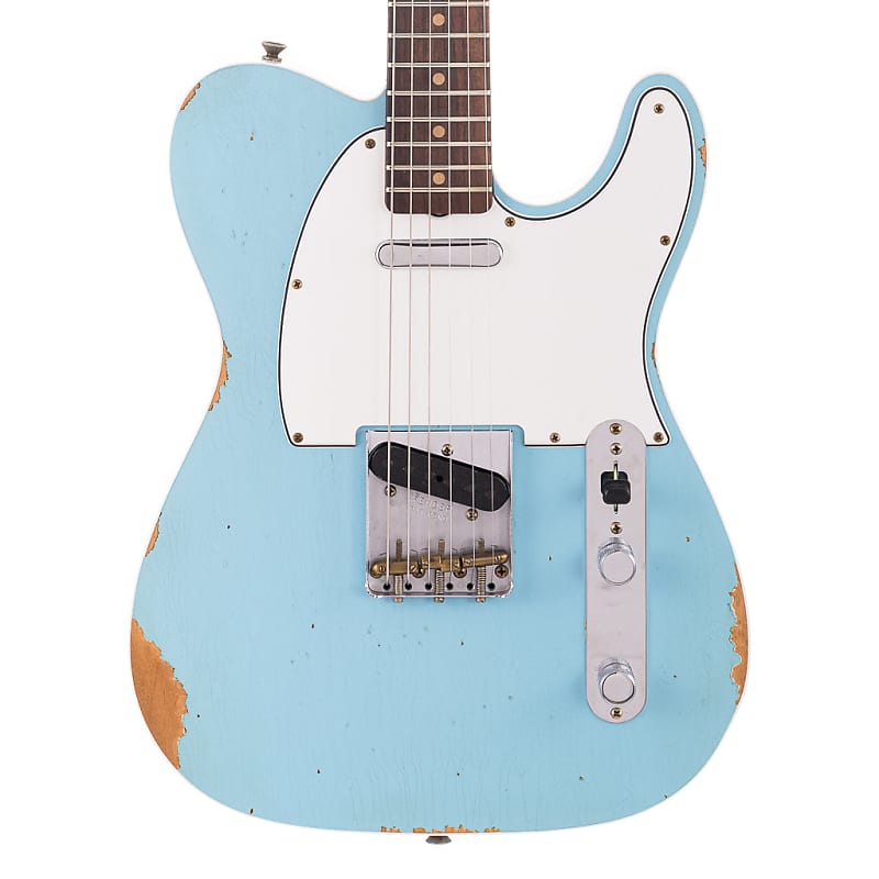Fender Custom Shop 1960 Bound Telecaster Relic, Lark Custom - Daphne Blue (736) image 1