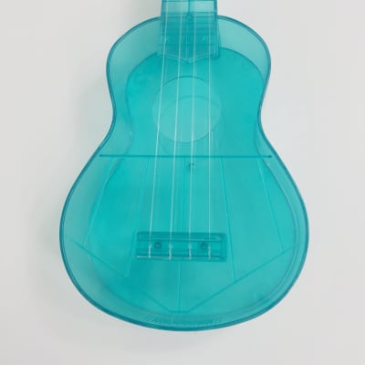 UK11 Transparent Soprano Ukulele 21" + Free Gig Bag, Pick - Blue / Acoustic / 21" Soprano image 3
