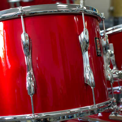 1970s Premier Polychromatic Red Resonator Drum Kit image 8