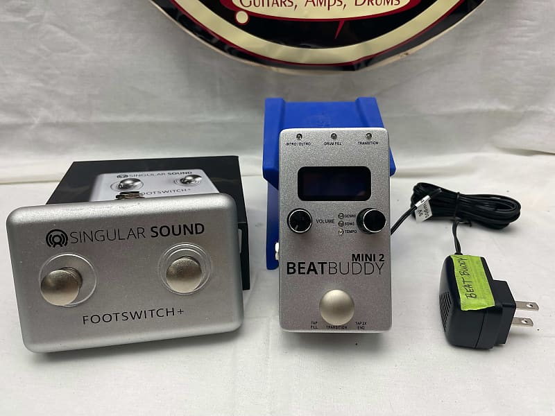 Singular Sound Mini BeatBuddy 2 Drum Machine Pedal & Footswitch+ with Power  Supply