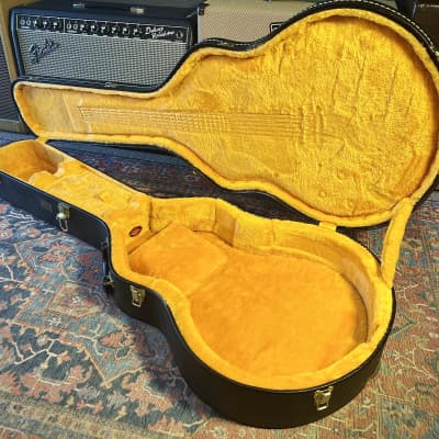 Gibson ES-335 Hard Case 1966 Black with Orange Interior | Reverb