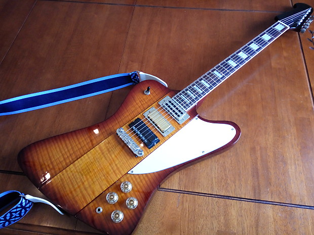 Firebird Gibson Firebird copy electric guitar vintage pickups gfs Teisco Sunburst