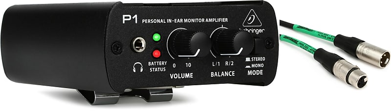 Behringer Powerplay P1 Personal In-ear Monitor Amplifier  Bundle with Pro Co EXM-25 Excellines Microphone Cable - 25 foot image 1