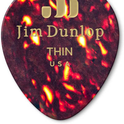 Dunlop 485P05TH Genuine Celluloid Tear Drop Picks, Shell 12 Piece Player's Pack image 1