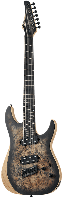 Schecter Reaper-7 Multiscale Satin Charcoal Burst | Reverb