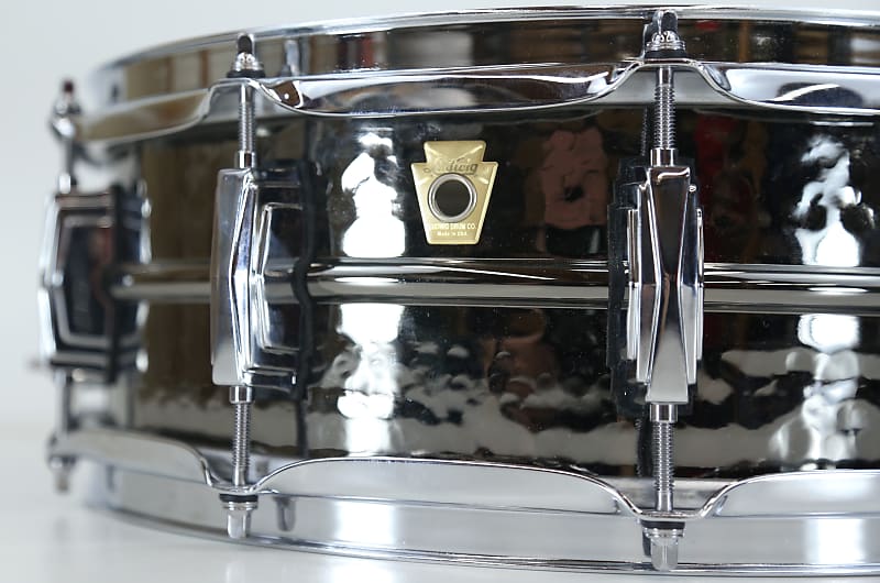 Ludwig LB416K Hammered Black Beauty 5x14" Brass Snare Drum image 2