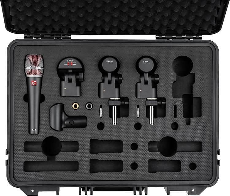 sE Electronics V Pack US Venue 4 Drum Microphone Kit with Case and Clamps image 1