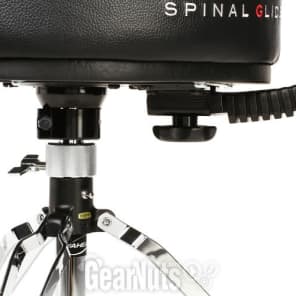 Ahead Spinal-G 3-leg Drum Throne with Saddle Seat and Backrest - Black image 8