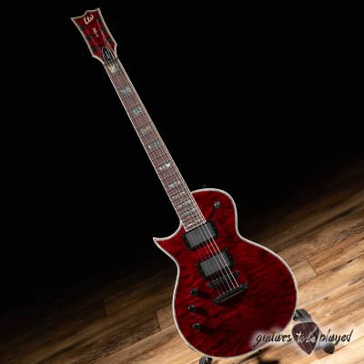 ESP LTD EC-1000 LH Quilted Maple EMG Left-Handed Guitar – See Thru Black Cherry image 1