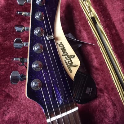 Tagima Chameleon  hand made in Brazil guitar 2019 purple sparkle image 4