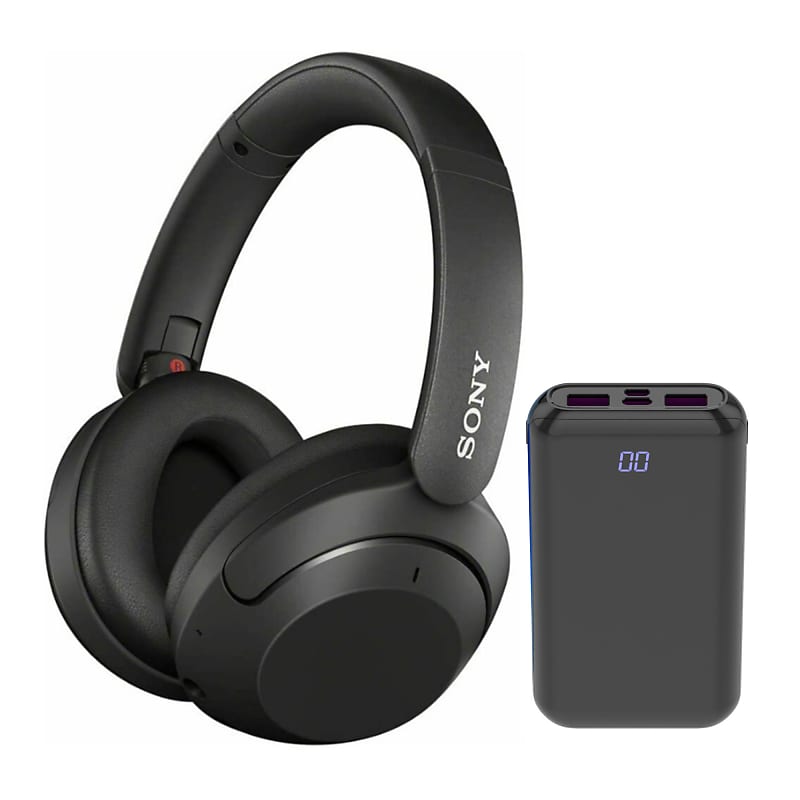 Sony WH-CH720N Wireless Headphone, Black with 10000mAh Wireless Charger