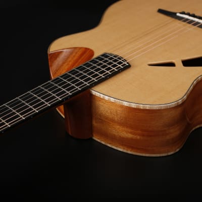 Immagine Avian Skylark 3A Natural All-solid Handcrafted African Mahogany Acoustic Guitar - 4