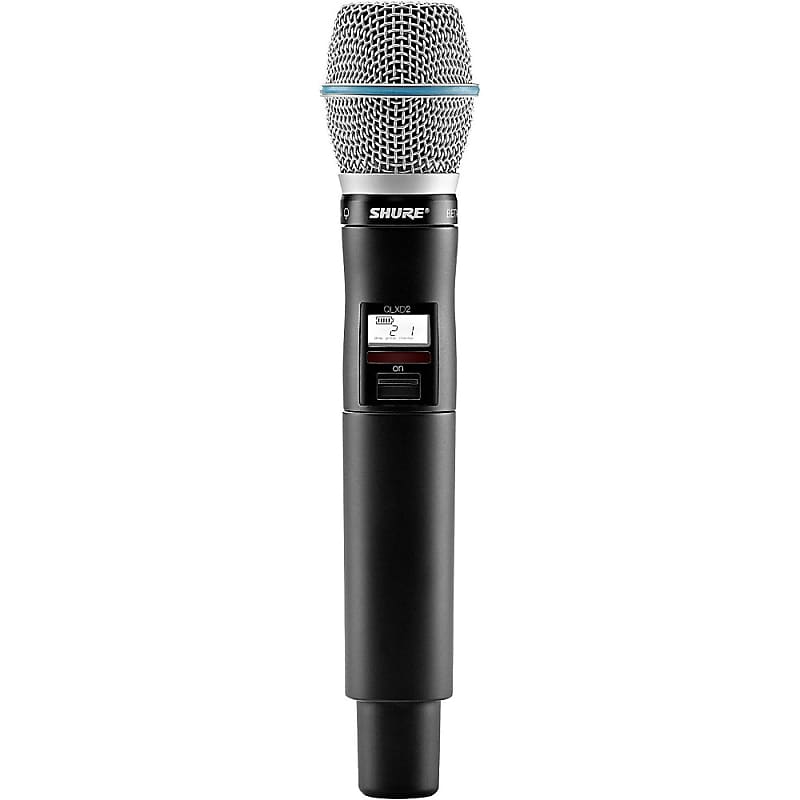 Shure QLXD2/BETA87A Wireless Handheld Microphone Transmitter with Interchangeable BETA 87A Microphone Capsule Regular Band X52 image 1