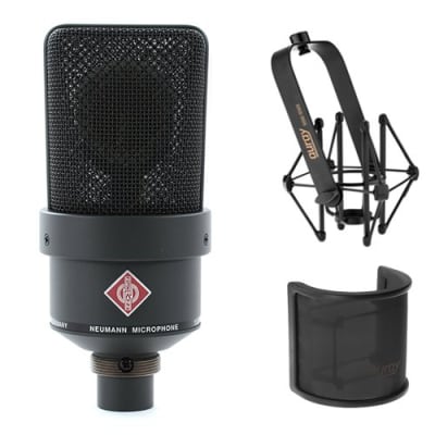 Neumann TLM 103 Large Diaphragm Condenser Microphone (Black) With Suspension Shockmount & Pop Filter image 1