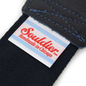 Souldier "Constantine" 2" Guitar Strap in Green & Blue with Navy Ends image 4