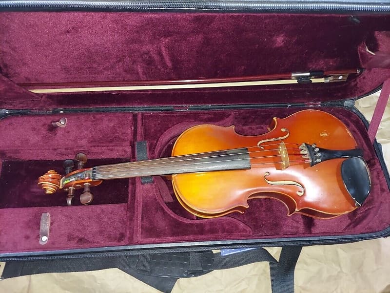Kiso Suzuki Model 7117 size 15.5 viola, Japan 1973, Very Good Cond, w/ case&bow image 1
