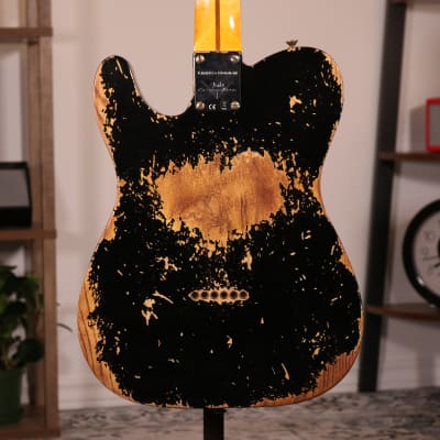 Fender Custom Shop Double Esquire 1950 Super Heavy Relic - Maple Fingerboard, Black image 9