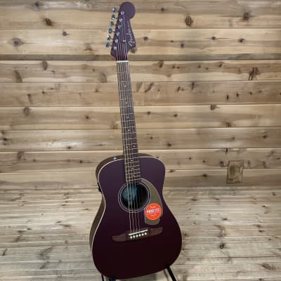 Fender  Malibu Player Acoustic Guitar - Burgundy Satin image 2