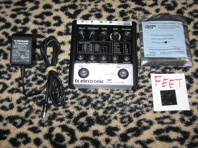used TC Electronic Nova Repeater RPT-1 (delay with modulation & tap tempo) + original 12v adapter & strings (NO box / NO paperwork) image 1