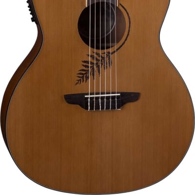 Luna Woodland Cedar Nylon Acoustic-Electric Classical Guitar image 2