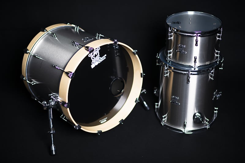 BONE Drums Unlimited SS, stainless steel 12/14/20'' drum set Reverb
