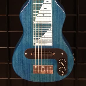 Morrell Joe Morrell Pro Series 6-String Lap Steel Guitar Transparent Blue USA image 1