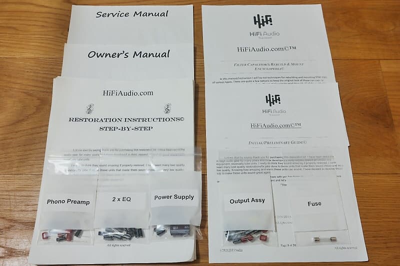 Harman Kardon Citation 17 restoration kit filter capacitor repair rebuild fix  			