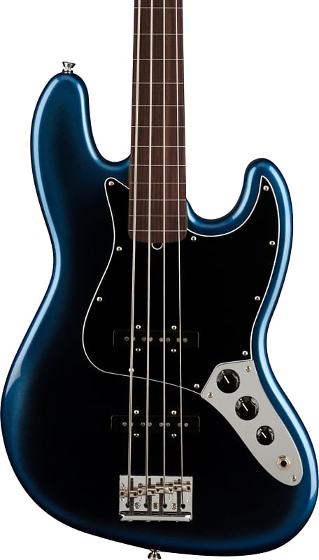 Fender American Professional II Jazz Bass Fretless Bass Guitar, Dark Night image 1