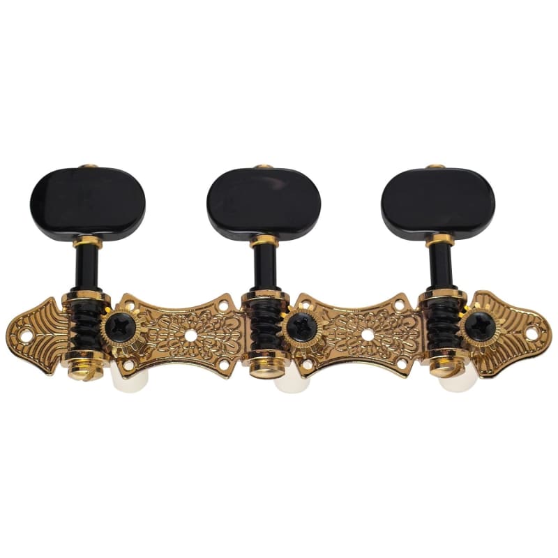 Lyra-style Gotoh Classical Guitar Tuners, Gold, ornate