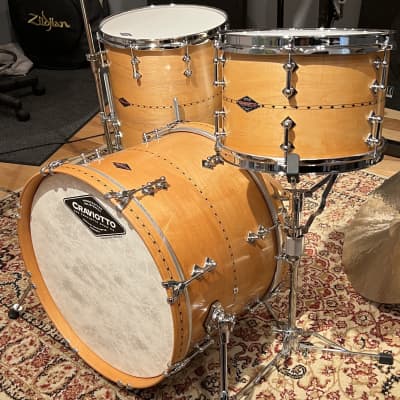 Craviotto 12/14/20 solid maple drum set from 2013. Craviotto office kit image 3