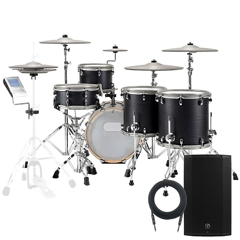 EFNOTE 5X Electronic Drum Set Black Oak MONITOR KIT Reverb