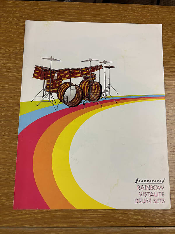 Vintage Ludwig Rainbow Vistalite 1970’s Drum Catalog Reverb