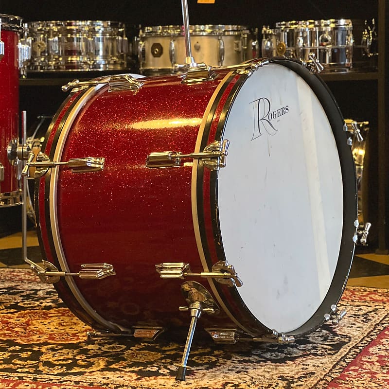 VINTAGE 1960 #39 s Rogers Cleveland Era Drum Set in Sparkling Red Reverb