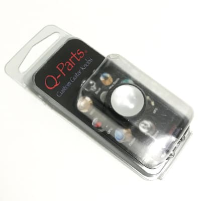 Q-Parts Dome Black Knob White Acrylic Pearl Top QPWP-DB image 4