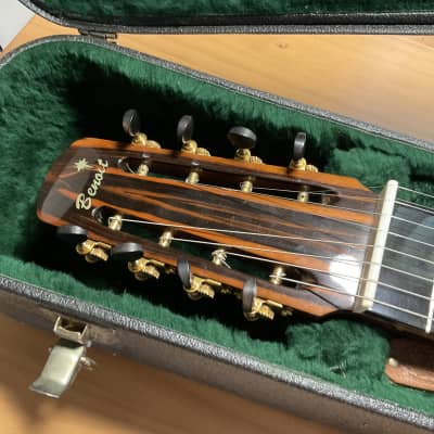 Benoit Custom 8 String Resonator Guitar, Engraved, Gold-plated, Macassar Ebony image 2