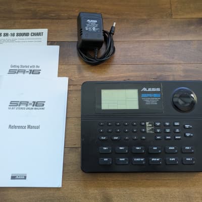 Alesis SR-16 Drum Machine w/ adapter and Manuals