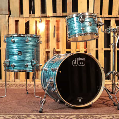 DW Performance Turquoise Oyster Bop Drum Set - 14x18, 8x12, 14x14 image 1