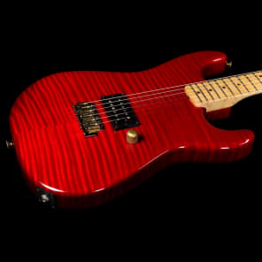 Used 2007 Charvel Custom San Dimas 1H Electric Guitar Transparent Candy Red image 6