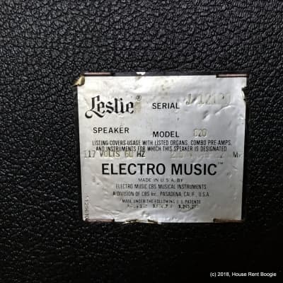Vintage Leslie Pro-Line 820 Solid State Amp with Leslie Combo Preamp III and Cable image 15