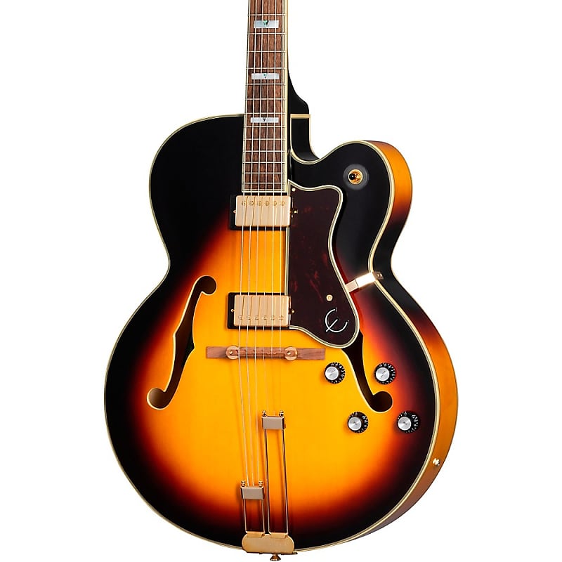 Epiphone Broadway Hollowbody Electric Guitar Vintage Sunburst | Reverb